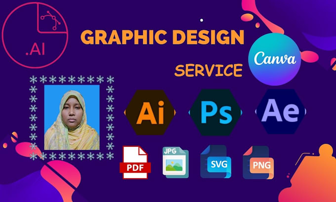 Gig Preview - Do canva, adobe illustrator, photoshop design expert