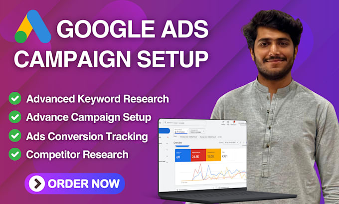 Gig Preview - Setup and manage google ads adwords PPC campaigns