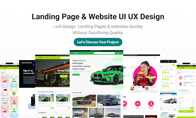 Gig Preview - Design or redesign website UI UX mockups homepages and creative landing pages