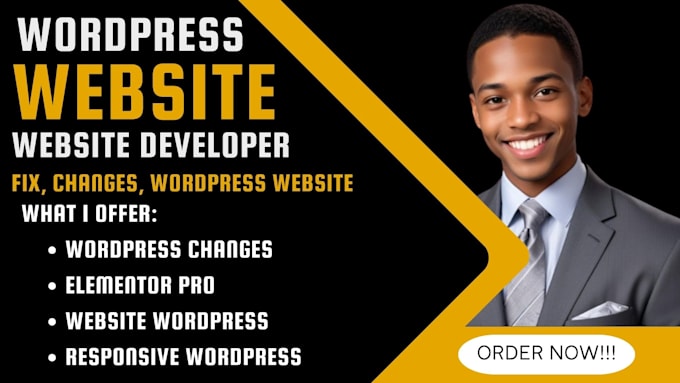 Gig Preview - Create fix clean responsive wordpress website wordpress changes elementor pro