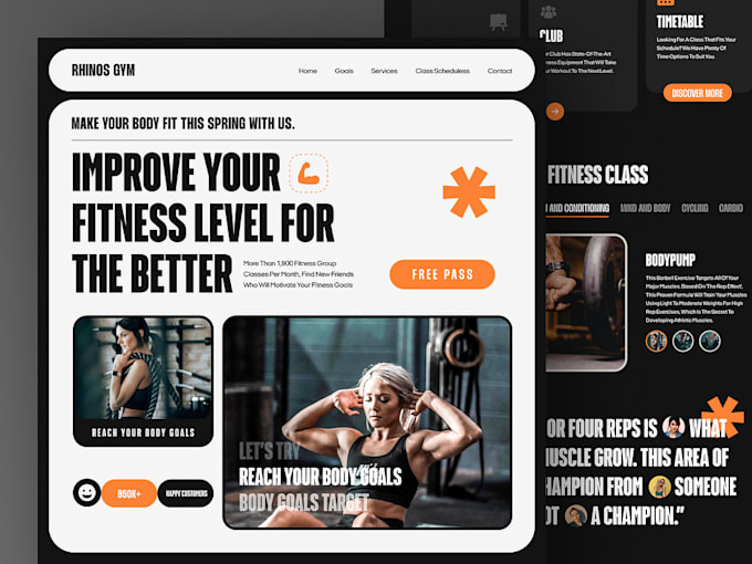 Gig Preview - Gym website workout website personal trainer website gym website workout website