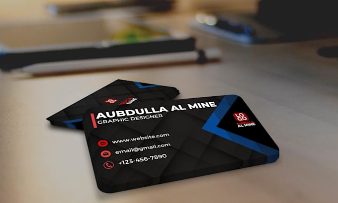 Bestseller - create a custom business card design with realistic background mockups