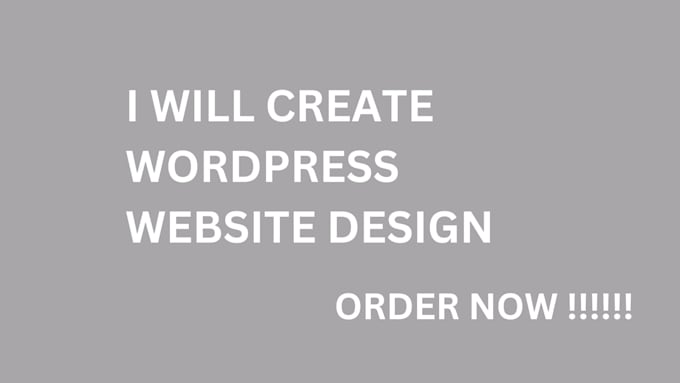 Gig Preview - Create wordpress website design