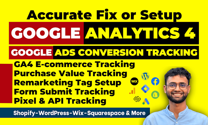 Gig Preview - Set up ga4, ecommerce tracking, and ads conversion tracking via GTM