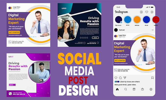 Bestseller - create attractive modern creative social media posts design