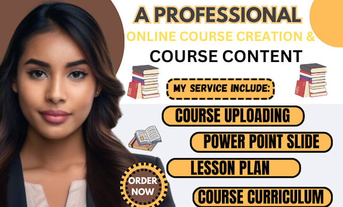 Gig Preview - Do online course creation, course content, course uploading, and lesson plan,