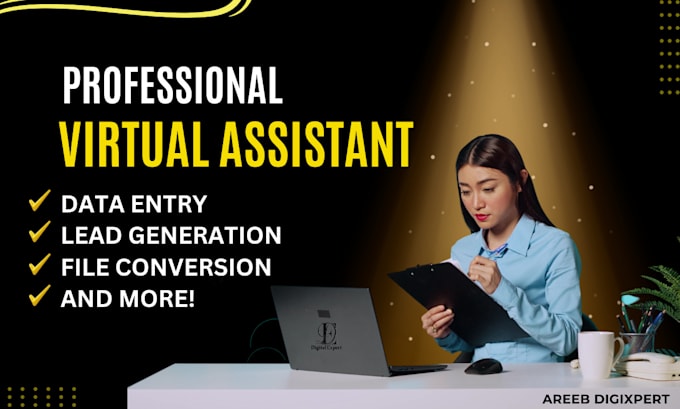 Gig Preview - Be your virtual assistant for data entry, lead generation, and file conversion