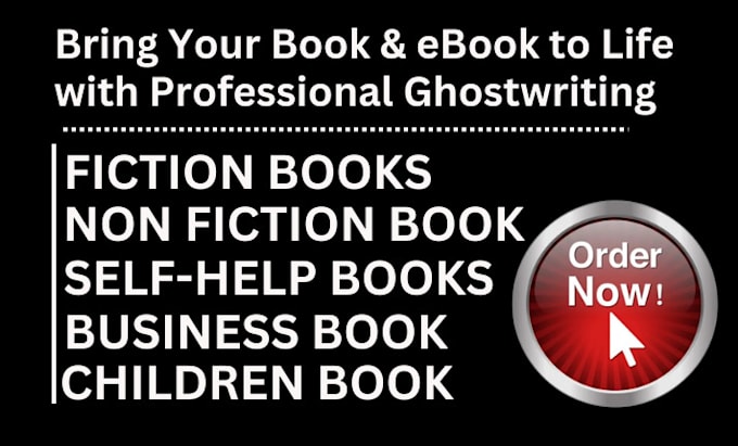 Gig Preview - Do ghostwriting ebook ghostwriter ghost writer ghost book writer ebook writing