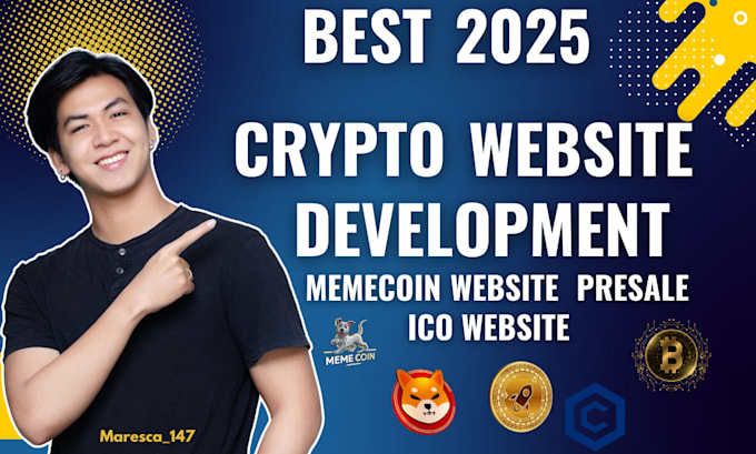 Gig Preview - Create crypto token website, memecoin website, presale ico website