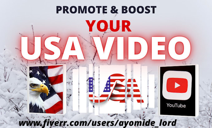 Gig Preview - Promote boost USA youtube channel, USA video promotion gain USA views subscriber