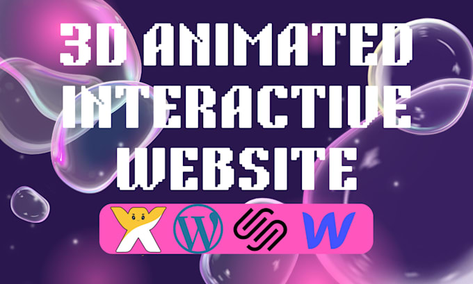 Gig Preview - Do interactive 3d animated website spline smooth scrolling animation, three js