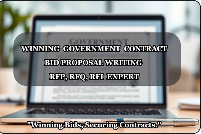 Gig Preview - Write winning government contract, bid proposal for rfp, rfq, rfi