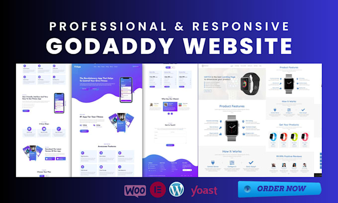 Gig Preview - Create a modern professional godaddy elementor website