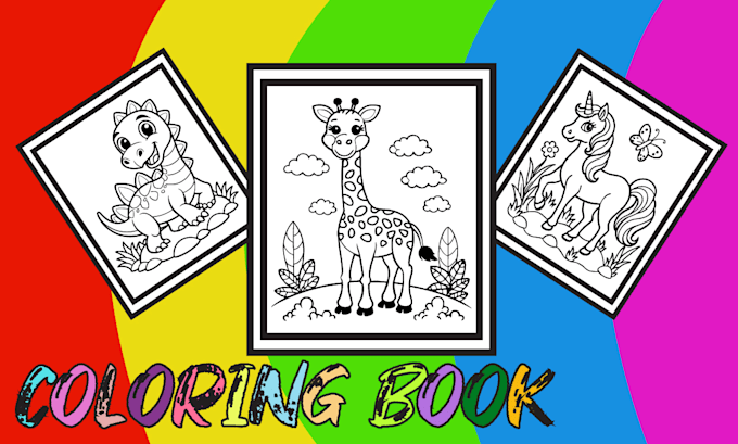 Gig Preview - Draw anything unique and custum coloring book pages for kids