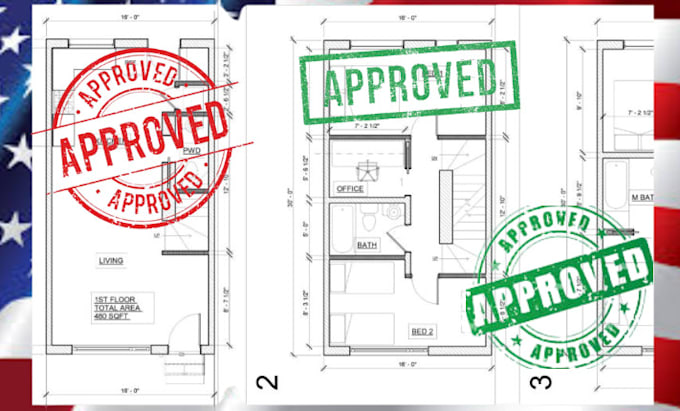 Gig Preview - Do ca, fl, tx, ny, USA pe stamp, seal, sign city permits