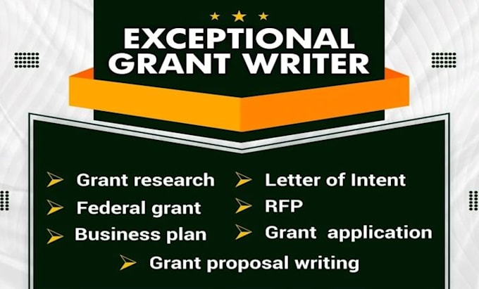 Gig Preview - Grant writing, rfp, grant research, grant proposal, business plan