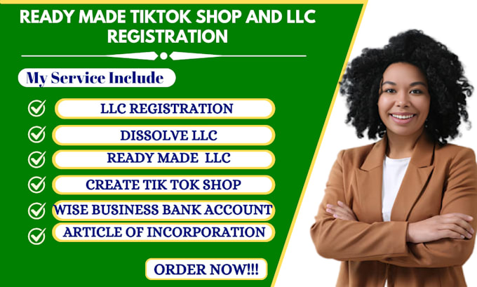 Gig Preview - Complete tiktok shop setup US llc formation and tax services for non US resident