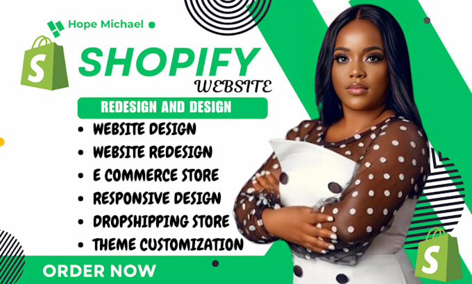 Gig Preview - Redesign shopify website design shopify website redesign shopify store design