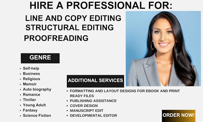 Gig Preview - Be your proofreader, editor and formatting expert for books, ebooks and journals