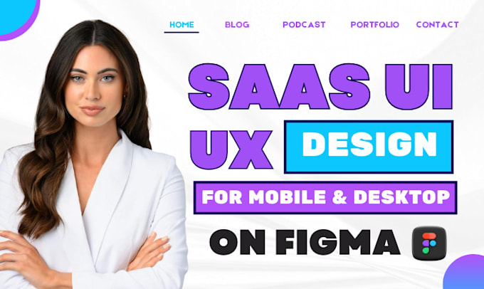 Gig Preview - Saas ui ux design, web app design, figma  ui ux website, saas landing page, CRM