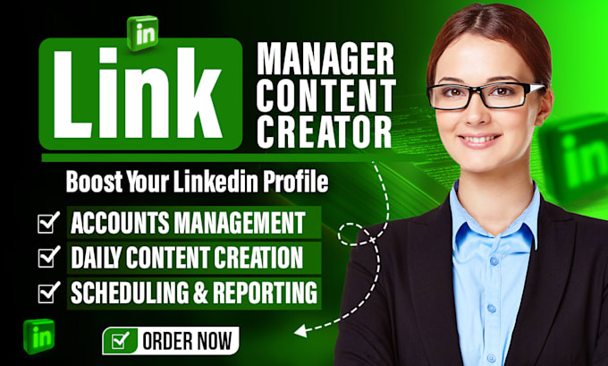 Gig Preview - Be a linkedin manager, content creator, ghostwriter