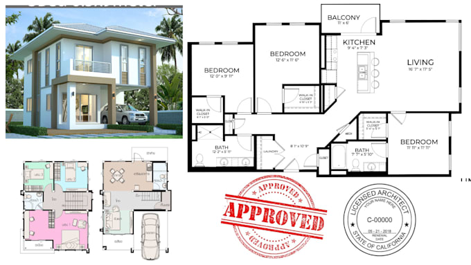 Gig Preview - Do architectural and construction drawings 2d floor plans elevations in autocad