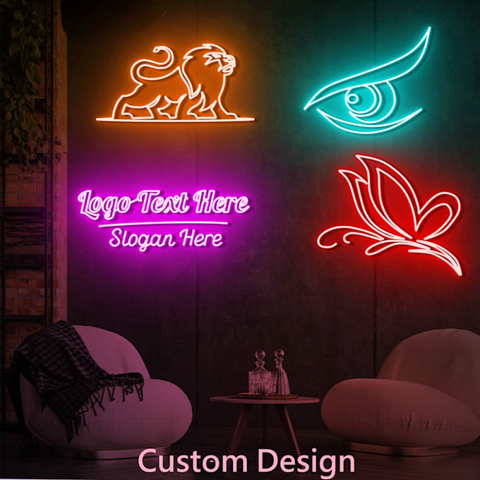 Gig Preview - Design 2 custom neon logo and neon text within 8 hours