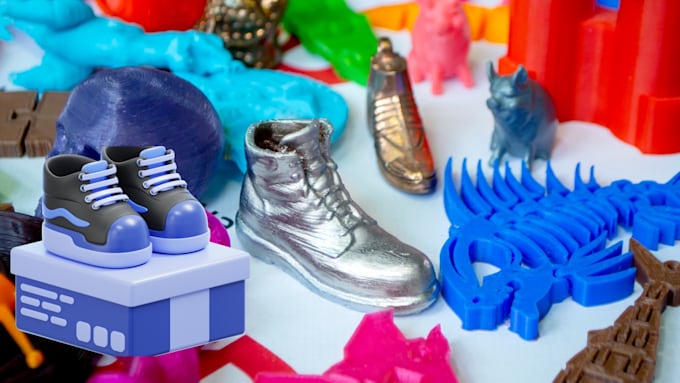 Gig Preview - Create a 3d model and photorealistic rendering of your shoes