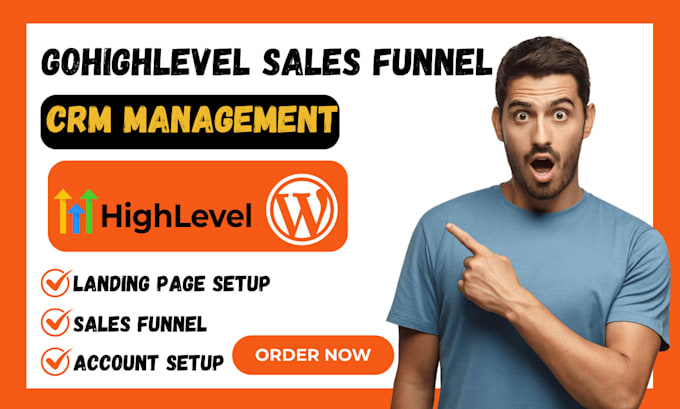 Gig Preview - Setup profession gohighlevel sales funnel gohighlevel landing page website