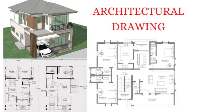 Gig Preview - Draw architectural planning, 3d floor plans, blueprints in autocad