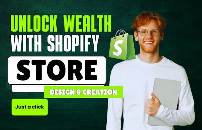 Gig Preview - Build, create shopify dropshipping store and shopify website design