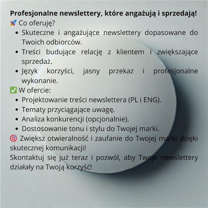 Bestseller - create engaging newsletters in polish to grow your audience