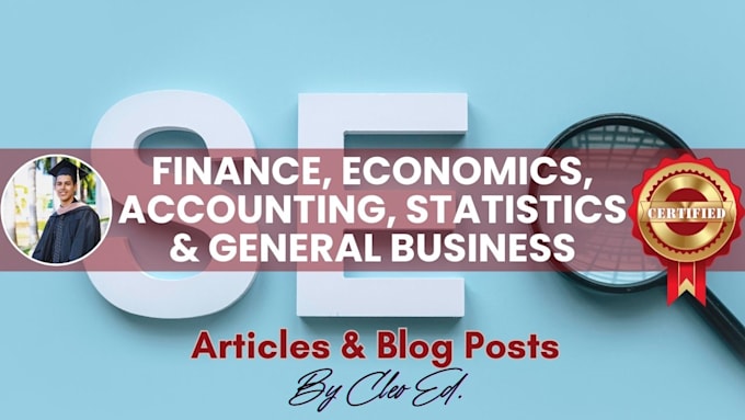 Gig Preview - Write SEO research articles on economics and statistics