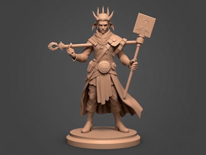 Gig Preview - Sculpt 3d miniature 3d character model, 3d christmas toy model for 3d printing