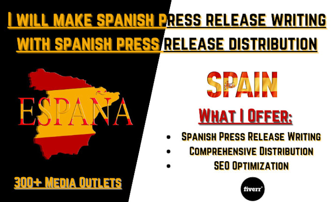 Gig Preview - Make spanish press release writing with spanish press release distribution