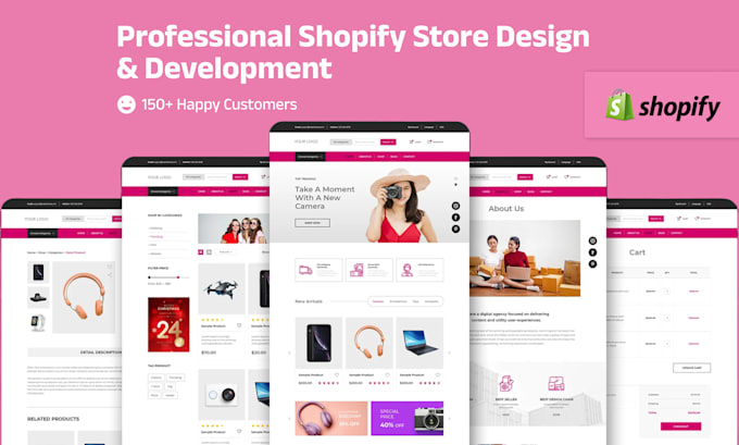 Gig Preview - Our agency will create, redesign, or optimize your shopify store