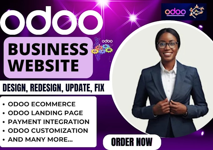 Bestseller - design redesign wix odoo website, odoo landing page,wix odoo business website