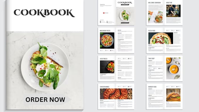 Gig Preview - Write quality cookbook recipe book, cookbook formatting, fillable PDF form