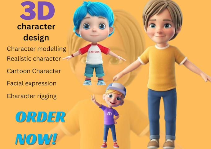 Gig Preview - 3d character animation 3d character modeling and rigging 3d cartoon character