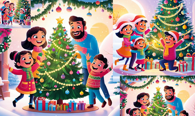 Gig Preview - Transform your photos into festive cartoon animations this christmas