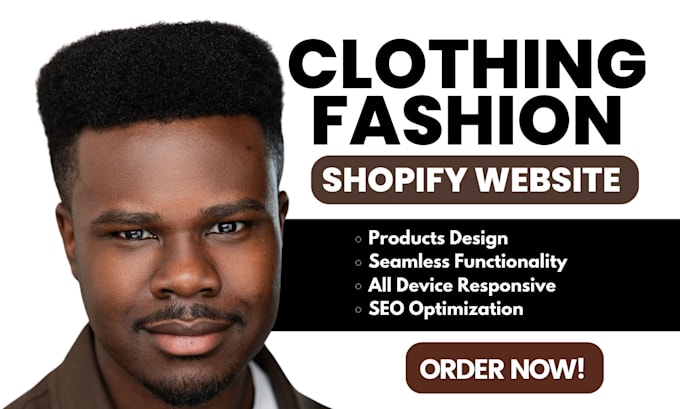 Gig Preview - Design a shopify store design for clothing brand website clothing website