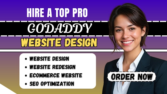 Gig Preview - Do godaddy website design godaddy website redesign develop godaddy website