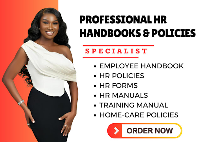 Gig Preview - Write employee handbook, policy and procedure manual for hr policies, homecare