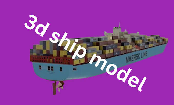 Gig Preview - Make 3d ship model yatch animation  3d truck model fishing boat ship container