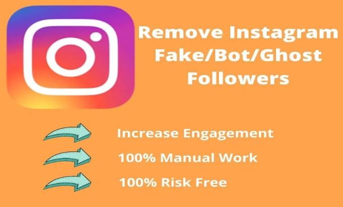 Gig Preview - Remove instagram ghost, bot, inactive followers, fake follo wers, and tiktok