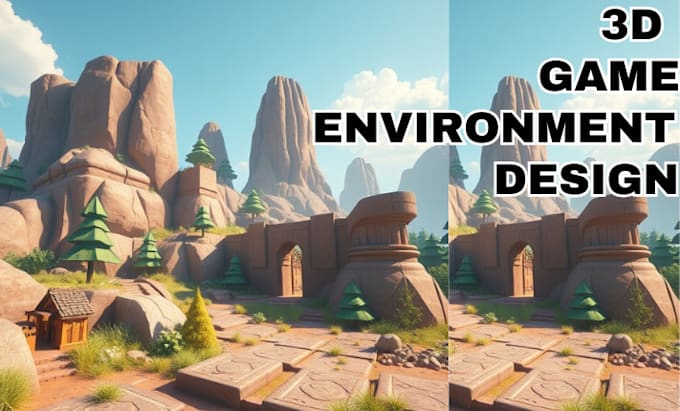 Gig Preview - Do 3d game environment design, level design, game assets, unity, unreal engine