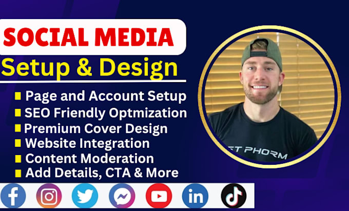 Gig Preview - Setup facebook business page, create social media account fb fan page creation