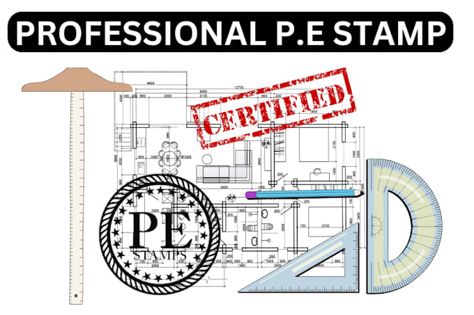 Gig Preview - Texas, california, florida pe stamp, city permit, and structural floor plan