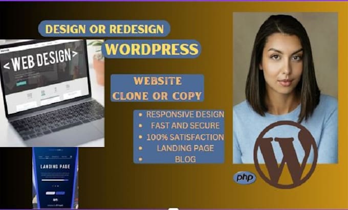 Gig Preview - Build wordpress website development design redesign clone