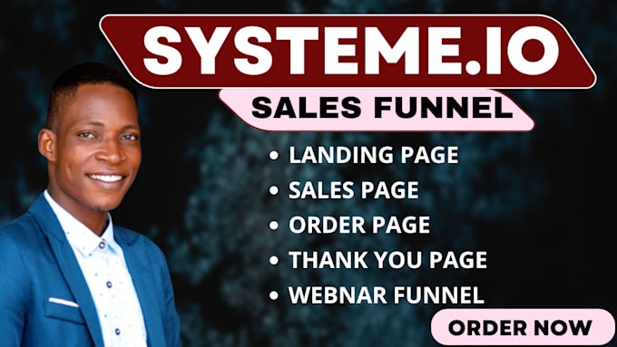 Gig Preview - Create sales funnels landing pages using systeme io